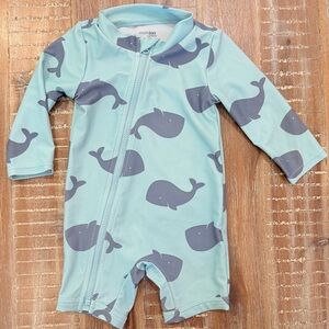 Simple Joys by Carter’s Rash Guard Swimsuit Baby Boy W/ Whales 3-6m